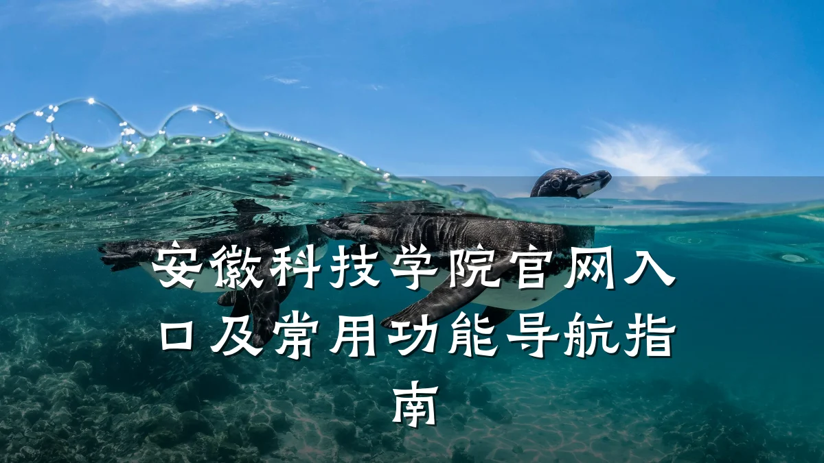 安徽科技学院官网入口及常用功能导航指南