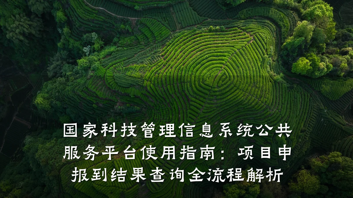 国家科技管理信息系统公共服务平台使用指南:项目申报到结果查询全流程解析