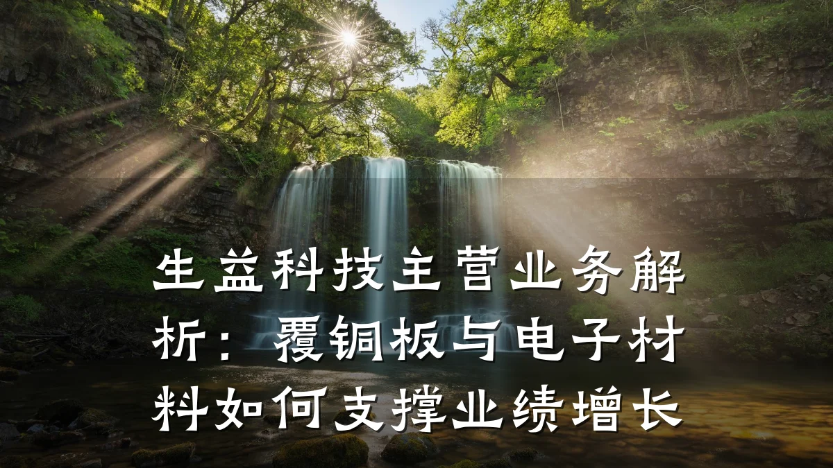 生益科技主营业务解析:覆铜板与电子材料如何支撑业绩增长