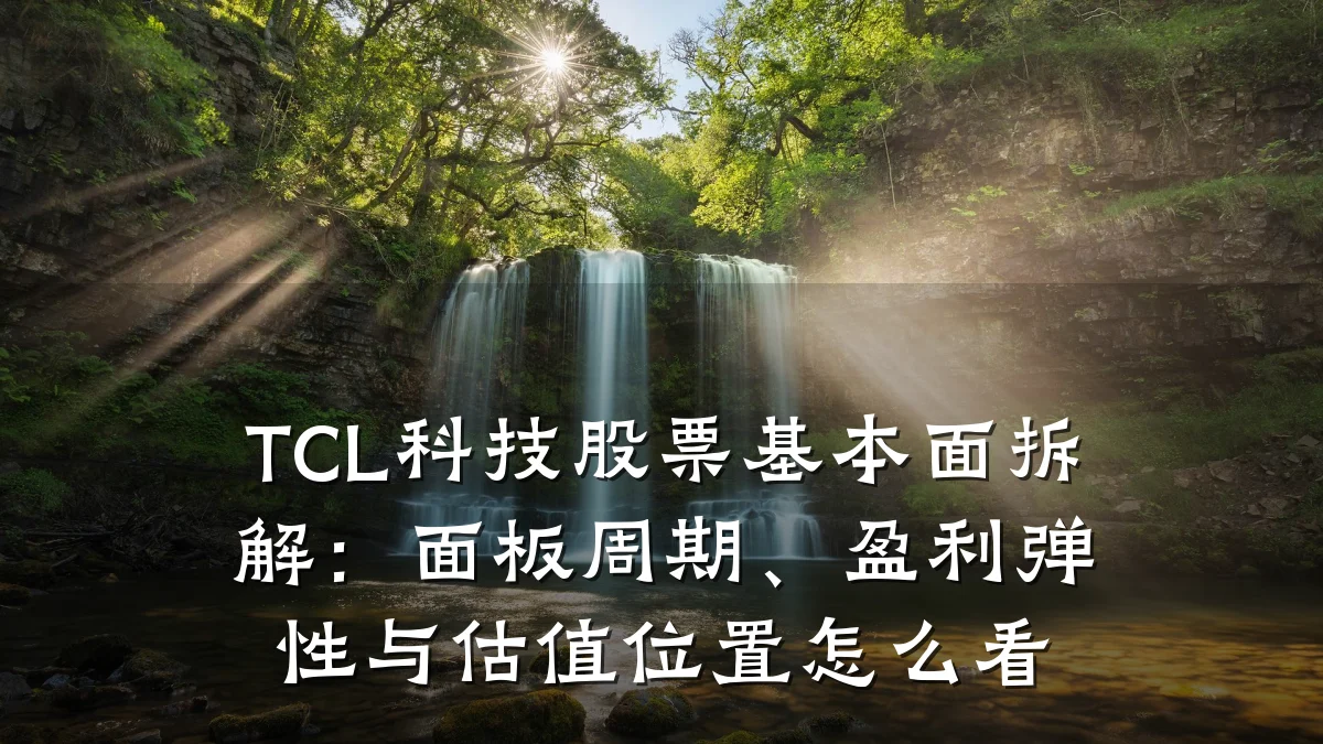 TCL科技股票基本面拆解:面板周期、盈利弹性与估值位置怎么看