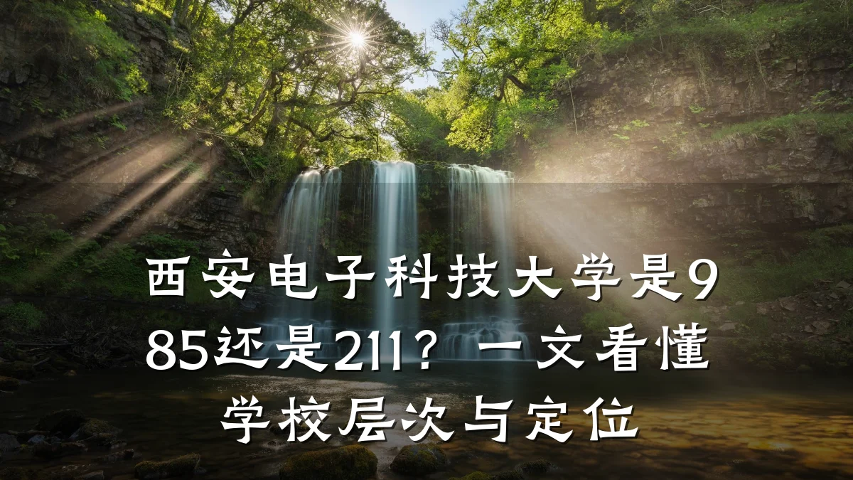 西安电子科技大学是985还是211?一文看懂学校层次与定位