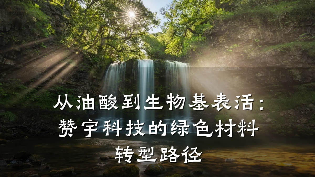 从油酸到生物基表活:赞宇科技的绿色材料转型路径