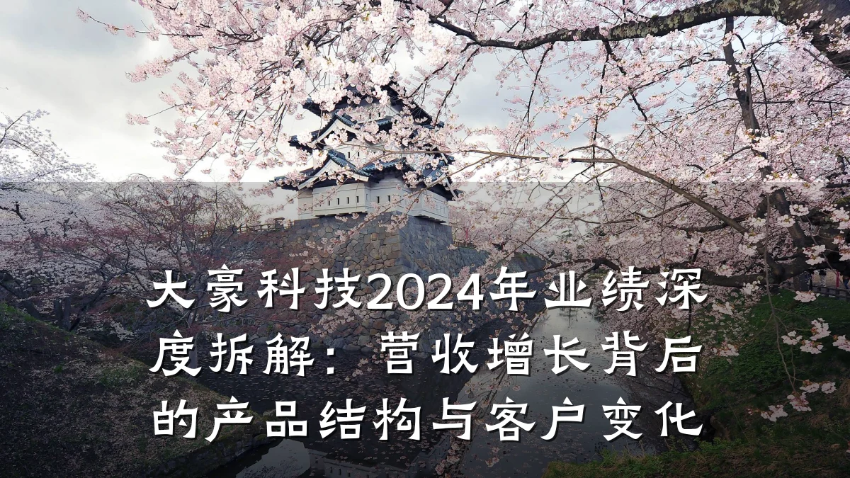 大豪科技2024年业绩深度拆解:营收增长背后的产品结构与客户变化