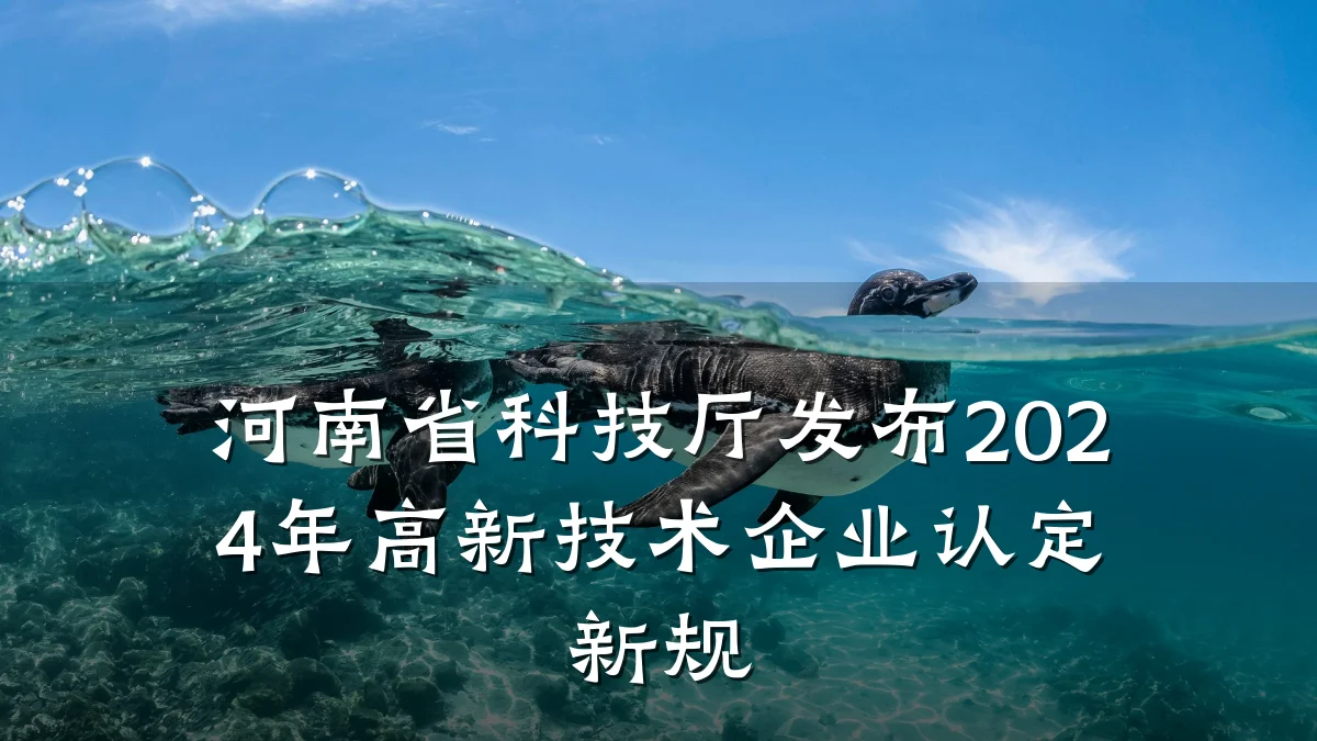 河南省科技厅发布2024年高新技术企业认定新规