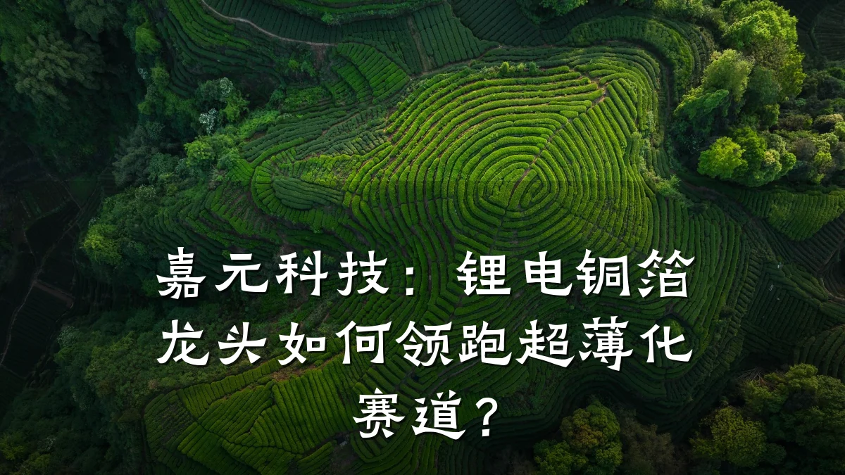 嘉元科技:锂电铜箔龙头如何领跑超薄化赛道?