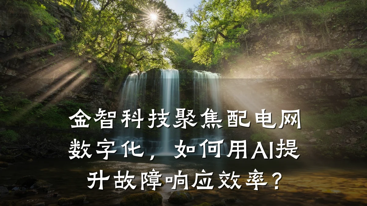 金智科技聚焦配电网数字化,如何用AI提升故障响应效率?