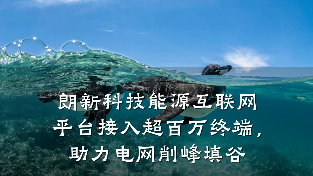 朗新科技能源互联网平台接入超百万终端,助力电网削峰填谷