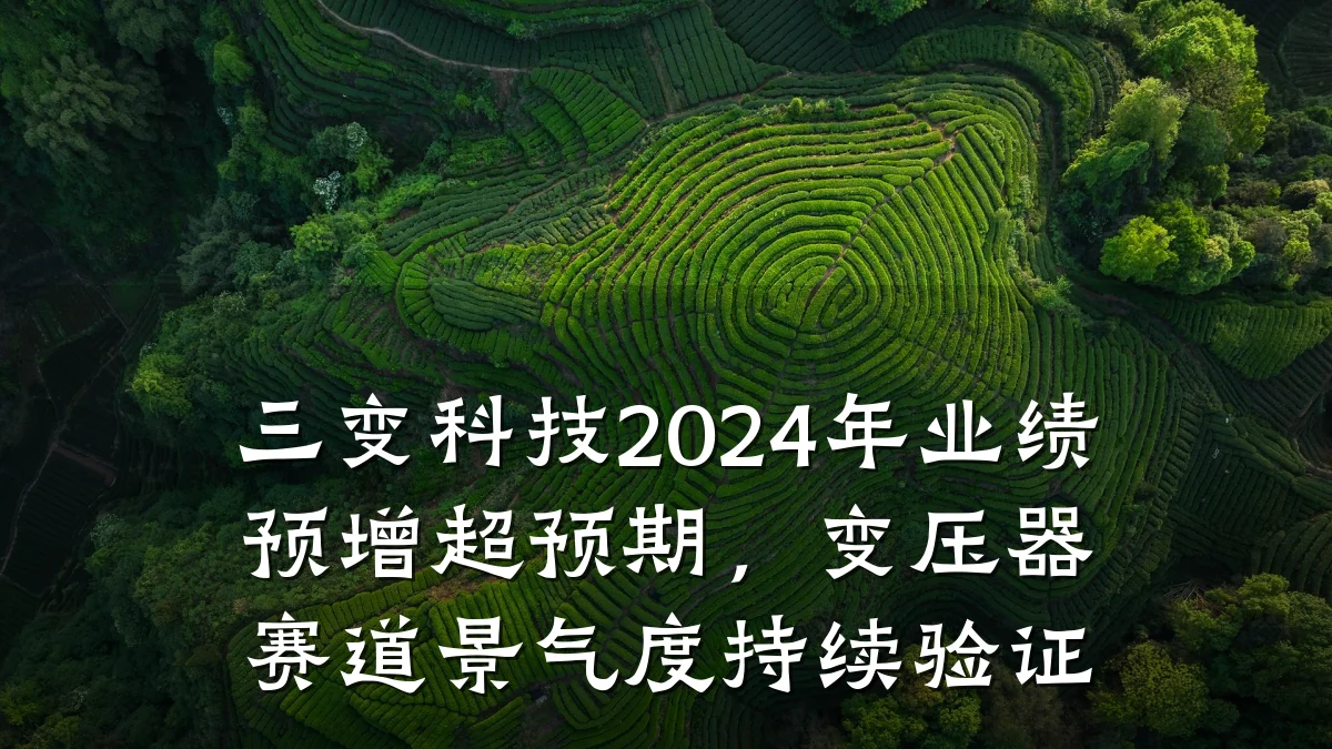 三变科技2024年业绩预增超预期，变压器赛道景气度持续验证