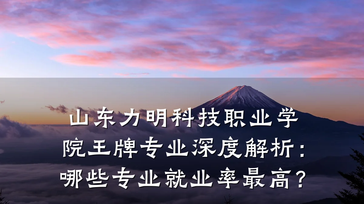 山东力明科技职业学院王牌专业深度解析:哪些专业就业率最高?