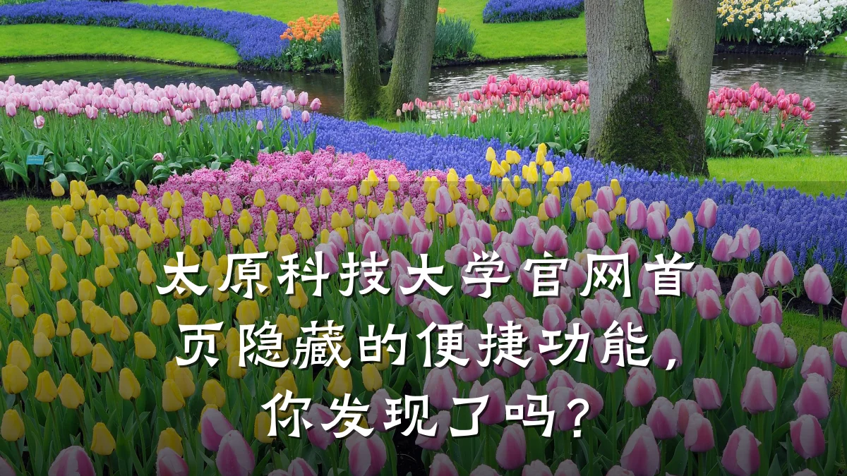 太原科技大学官网首页隐藏的便捷功能,你发现了吗?