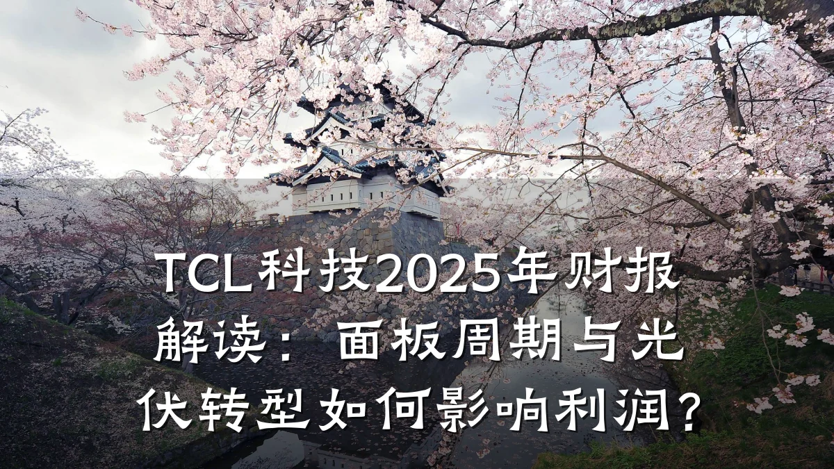 TCL科技2025年财报解读:面板周期与光伏转型如何影响利润?