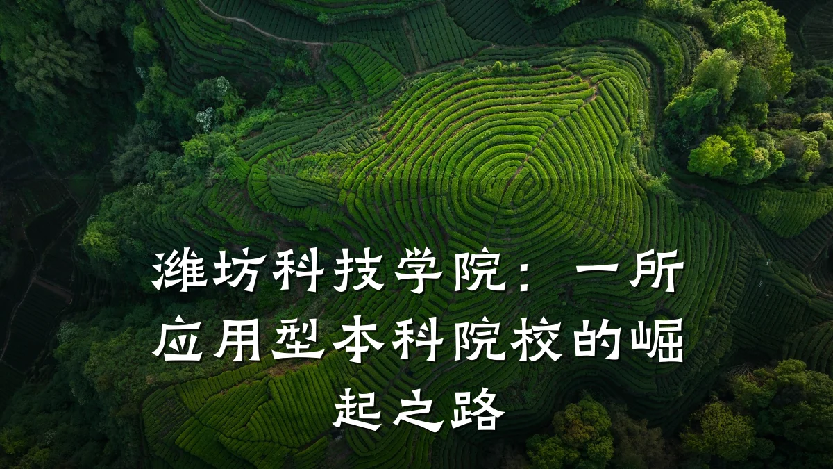 潍坊科技学院:一所应用型本科院校的崛起之路