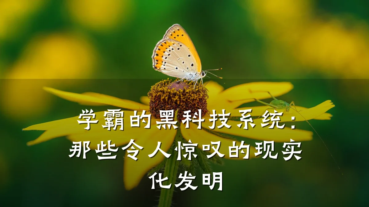 学霸的黑科技系统：那些令人惊叹的现实化发明