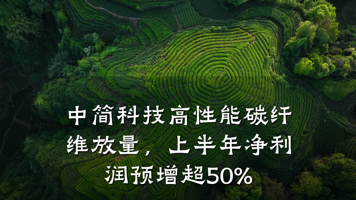 中简科技高性能碳纤维放量,上半年净利润预增超50%